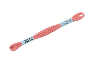 Нитки для вышивания " Gamma" мулине ( 0820- 3070 ) 100% хлопок 8 м №3012 грейпфрут