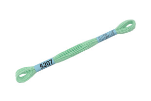 Нитки для вышивания " Gamma" мулине ( 3173- 6115 ) 100% хлопок 8 м №5207 св. мятный