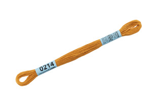 Нитки для вышивания " Gamma" мулине ( 0207- 0819 ) 100% хлопок 8 м №0214 охра