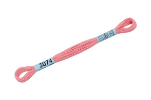 Нитки для вышивания " Gamma" мулине ( 3071- 3172 ) 100% хлопок 8 м №3074 розовый
