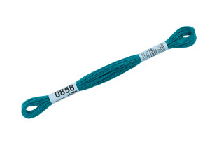 Нитки для вышивания " Gamma" мулине ( 0820- 3070 ) 100% хлопок 8 м №0858 т. мор. волна