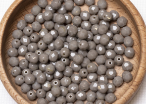 Бусины полированные круглые 6мм 25г (90 штук) 43020 серый непрозрачный