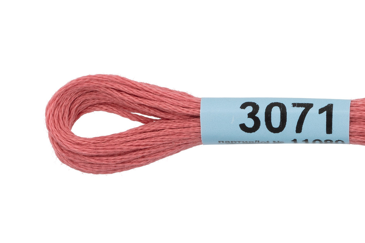 Нитки для вышивания " Gamma" мулине ( 3071- 3172 ) 100% хлопок 8 м №3071 гр. розовый