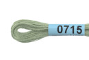 Нитки для вышивания " Gamma" мулине ( 0207- 0819 ) 100% хлопок 8 м №0715 св. зеленый