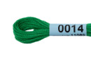 Нитки для вышивания " Gamma" мулине ( 0001- 0206 ) 100% хлопок 8 м №0014 яр. зеленый