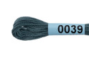 Нитки для вышивания " Gamma" мулине ( 0001- 0206 ) 100% хлопок 8 м №0039 серо- голубой