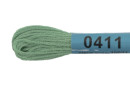 Нитки для вышивания " Gamma" мулине ( 0207- 0819 ) 100% хлопок 8 м №0411 св- зеленый