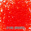 Бисер Чехия " GAMMA" круглый 3 10/ 0 2. 3 мм 5 г 1- й сорт C180 оранжево- красный ( 90050 ) 