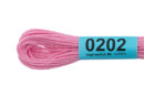 Нитки для вышивания " Gamma" мулине ( 0001- 0206 ) 100% хлопок 8 м №0202 розовый
