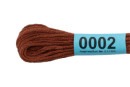 Нитки для вышивания " Gamma" мулине ( 0001- 0206 ) 100% хлопок 8 м №0002 коричневый