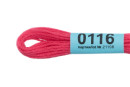 Нитки для вышивания " Gamma" мулине ( 0001- 0206 ) 100% хлопок 8 м №0116 яр- розовый