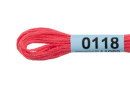 Нитки для вышивания " Gamma" мулине ( 0001- 0206 ) 100% хлопок 8 м №0118 роз- красный