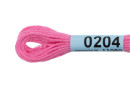 Нитки для вышивания " Gamma" мулине ( 0001- 0206 ) 100% хлопок 8 м №0204 яр. розовый