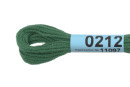 Нитки для вышивания " Gamma" мулине ( 0207- 0819 ) 100% хлопок 8 м №0212 зеленый