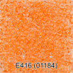Бисер Чехия " GAMMA" круглый 5 10/ 0 2. 3 мм 5 г 1- й сорт E416 оранжевый ( 01184 ) 