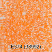 Бисер Чехия " GAMMA" круглый 5 10/ 0 2. 3 мм 5 г 1- й сорт E374 оранжевый ( 38992 ) 