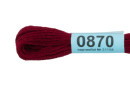 Нитки для вышивания " Gamma" мулине ( 0820- 3070 ) 100% хлопок 8 м №0870 т. бордовый