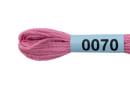 Нитки для вышивания " Gamma" мулине ( 0001- 0206 ) 100% хлопок 8 м №0070 розовый