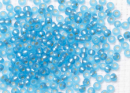 Бисер Чехия круглый 10/0 50г 67030m прозрачный голубой с серебристым прокрасом матовый