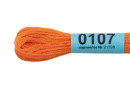 Нитки для вышивания " Gamma" мулине ( 0001- 0206 ) 100% хлопок 8 м №0107 оранжевый
