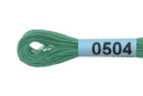 Нитки для вышивания " Gamma" мулине ( 0207- 0819 ) 100% хлопок 8 м №0504 зелёный